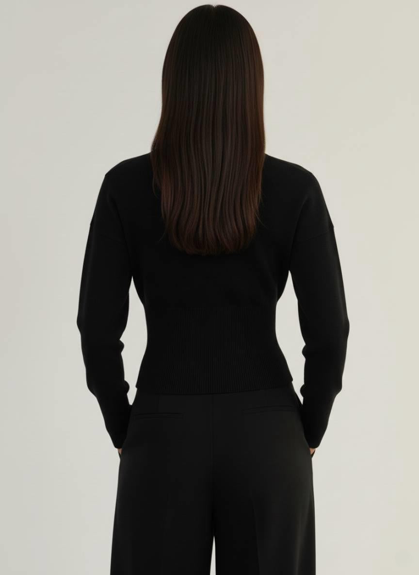 Fitted Button Front Knit Cardigan