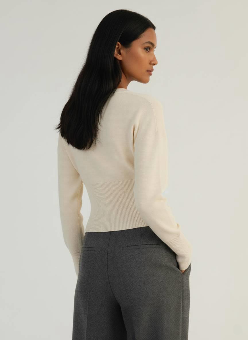 Fitted Button Front Knit Cardigan